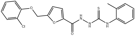 1-[[5-[(2-chlorophenoxy)methyl]furan-2-carbonyl]amino]-3-(2-methylphenyl)thiourea Struktur