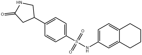 4-(5-oxopyrrolidin-3-yl)-N-(5,6,7,8-tetrahydronaphthalen-2-yl)benzenesulfonamide Struktur