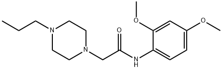 N-(2,4-dimethoxyphenyl)-2-(4-propylpiperazin-1-yl)acetamide Struktur