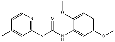 1-(2,5-dimethoxyphenyl)-3-(4-methylpyridin-2-yl)urea Struktur