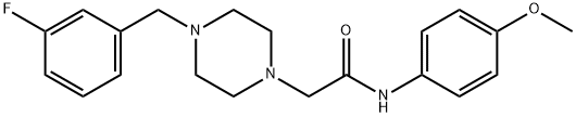 2-[4-[(3-fluorophenyl)methyl]piperazin-1-yl]-N-(4-methoxyphenyl)acetamide Struktur