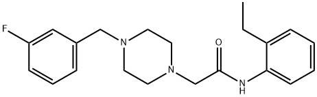 N-(2-ethylphenyl)-2-[4-[(3-fluorophenyl)methyl]piperazin-1-yl]acetamide Struktur