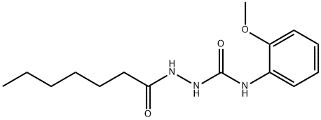 1-(heptanoylamino)-3-(2-methoxyphenyl)urea Struktur