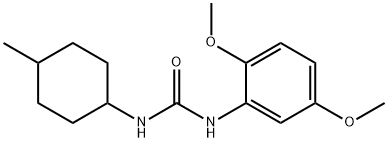 1-(2,5-dimethoxyphenyl)-3-(4-methylcyclohexyl)urea Struktur