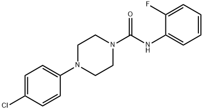 4-(4-chlorophenyl)-N-(2-fluorophenyl)piperazine-1-carboxamide Struktur