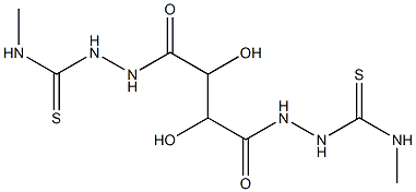 1-[[2,3-dihydroxy-4-[2-(methylcarbamothioyl)hydrazinyl]-4-oxobutanoyl]amino]-3-methylthiourea Struktur