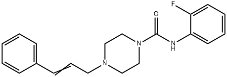 N-(2-fluorophenyl)-4-[(E)-3-phenylprop-2-enyl]piperazine-1-carboxamide Struktur