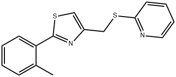 2-(2-methylphenyl)-4-(pyridin-2-ylsulfanylmethyl)-1,3-thiazole Struktur