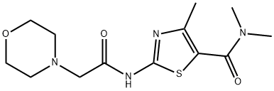 N,N,4-trimethyl-2-[(2-morpholin-4-ylacetyl)amino]-1,3-thiazole-5-carboxamide Struktur