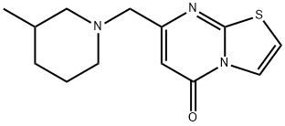 7-[(3-methylpiperidin-1-yl)methyl]-[1,3]thiazolo[3,2-a]pyrimidin-5-one Struktur