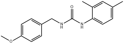 1-(2,4-dimethylphenyl)-3-[(4-methoxyphenyl)methyl]urea Struktur