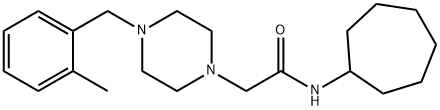 N-cycloheptyl-2-[4-[(2-methylphenyl)methyl]piperazin-1-yl]acetamide Struktur