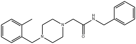 N-benzyl-2-[4-[(2-methylphenyl)methyl]piperazin-1-yl]acetamide Struktur