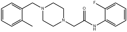 N-(2-fluorophenyl)-2-[4-[(2-methylphenyl)methyl]piperazin-1-yl]acetamide Struktur