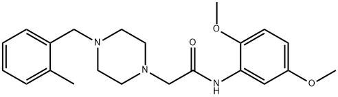 N-(2,5-dimethoxyphenyl)-2-[4-[(2-methylphenyl)methyl]piperazin-1-yl]acetamide Struktur