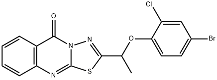 2-[1-(4-bromo-2-chlorophenoxy)ethyl]-[1,3,4]thiadiazolo[2,3-b]quinazolin-5-one Struktur