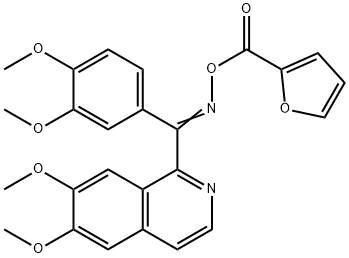 [(E)-[(6,7-dimethoxyisoquinolin-1-yl)-(3,4-dimethoxyphenyl)methylidene]amino] furan-2-carboxylate Struktur