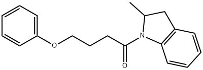 1-(2-methyl-2,3-dihydroindol-1-yl)-4-phenoxybutan-1-one Struktur