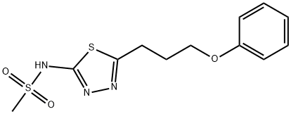 N-[5-(3-phenoxypropyl)-1,3,4-thiadiazol-2-yl]methanesulfonamide Struktur