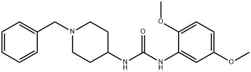 1-(1-benzylpiperidin-4-yl)-3-(2,5-dimethoxyphenyl)urea Struktur