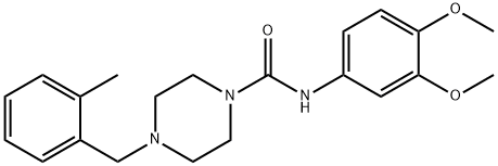 N-(3,4-dimethoxyphenyl)-4-[(2-methylphenyl)methyl]piperazine-1-carboxamide Struktur