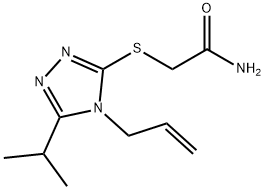 2-[(5-propan-2-yl-4-prop-2-enyl-1,2,4-triazol-3-yl)sulfanyl]acetamide Struktur