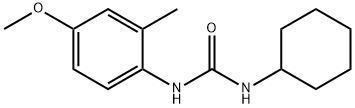 1-cyclohexyl-3-(4-methoxy-2-methylphenyl)urea Struktur