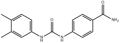 4-[(3,4-dimethylphenyl)carbamoylamino]benzamide Struktur