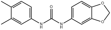 1-(1,3-benzodioxol-5-yl)-3-(3,4-dimethylphenyl)urea Struktur