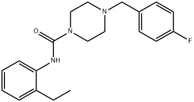 N-(2-ethylphenyl)-4-[(4-fluorophenyl)methyl]piperazine-1-carboxamide Struktur