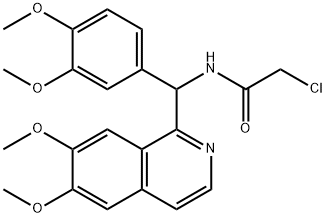 2-chloro-N-[(6,7-dimethoxyisoquinolin-1-yl)-(3,4-dimethoxyphenyl)methyl]acetamide Struktur