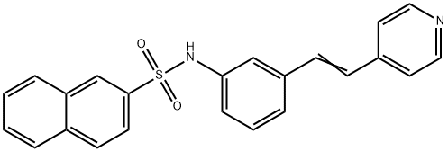 N-[3-[(E)-2-pyridin-4-ylethenyl]phenyl]naphthalene-2-sulfonamide Struktur