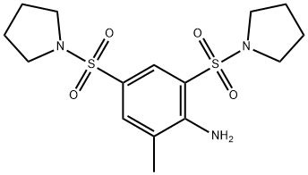 2-methyl-4,6-bis(pyrrolidin-1-ylsulfonyl)aniline Struktur