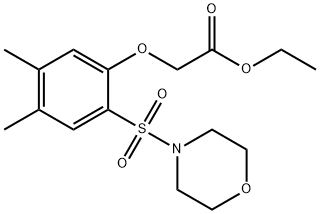 ethyl 2-(4,5-dimethyl-2-morpholin-4-ylsulfonylphenoxy)acetate Struktur