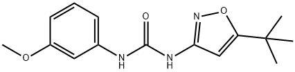 1-(5-tert-butyl-1,2-oxazol-3-yl)-3-(3-methoxyphenyl)urea Struktur