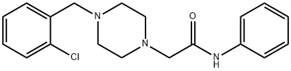 2-[4-[(2-chlorophenyl)methyl]piperazin-1-yl]-N-phenylacetamide Struktur