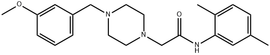 N-(2,5-dimethylphenyl)-2-[4-[(3-methoxyphenyl)methyl]piperazin-1-yl]acetamide Struktur