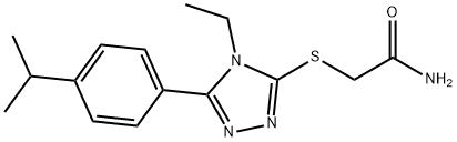 2-[[4-ethyl-5-(4-propan-2-ylphenyl)-1,2,4-triazol-3-yl]sulfanyl]acetamide Struktur