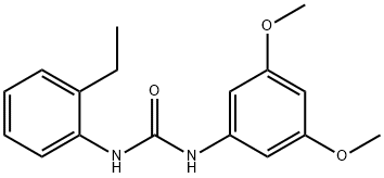 1-(3,5-dimethoxyphenyl)-3-(2-ethylphenyl)urea Struktur