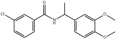 3-chloro-N-[1-(3,4-dimethoxyphenyl)ethyl]benzamide Struktur