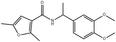 N-[1-(3,4-dimethoxyphenyl)ethyl]-2,5-dimethylfuran-3-carboxamide Struktur