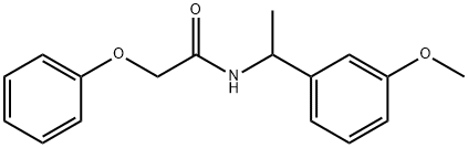 N-[1-(3-methoxyphenyl)ethyl]-2-phenoxyacetamide Struktur