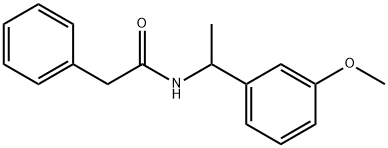 N-[1-(3-methoxyphenyl)ethyl]-2-phenylacetamide Struktur