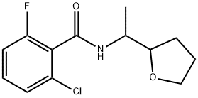 2-chloro-6-fluoro-N-[1-(oxolan-2-yl)ethyl]benzamide Struktur