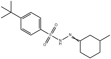 4-tert-butyl-N-[(E)-(3-methylcyclohexylidene)amino]benzenesulfonamide Struktur