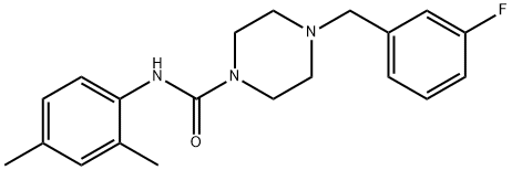 N-(2,4-dimethylphenyl)-4-[(3-fluorophenyl)methyl]piperazine-1-carboxamide Struktur