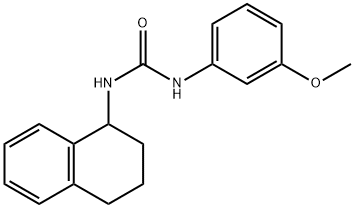 1-(3-methoxyphenyl)-3-(1,2,3,4-tetrahydronaphthalen-1-yl)urea Struktur