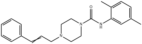 N-(2,5-dimethylphenyl)-4-[(E)-3-phenylprop-2-enyl]piperazine-1-carboxamide Struktur