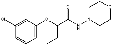 2-(3-chlorophenoxy)-N-morpholin-4-ylbutanamide Struktur