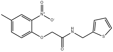 2-(4-methyl-2-nitrophenoxy)-N-(thiophen-2-ylmethyl)acetamide Struktur